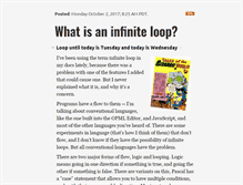 Tablet Screenshot of infiniteloop.blorkmark.com